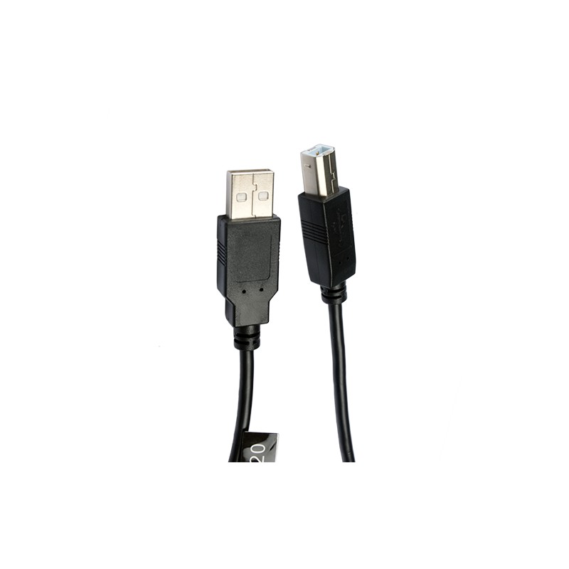 V7 Cavo STAMPANTE USB nero da USB 2.0 A maschio a USB 2.0 B maschio 2m  6.6ft V7USB2AB-02M-1E